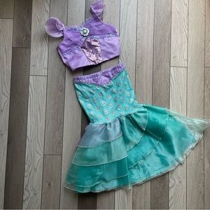 Mermaid Princess Disney Store Kids Costume - Purple and Green